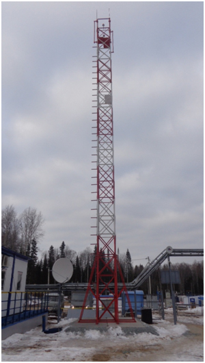Установка опор типов РБСК  и  для размещения оборудования связи в интересах оператора сотовой связи